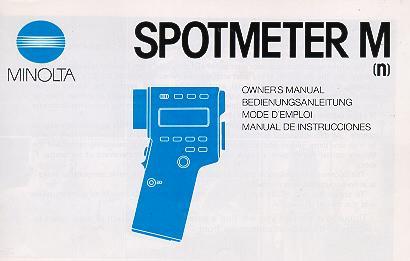 Minolta Spotmeter M (n) instructions