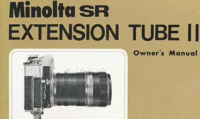 Minolta SR extension tube II