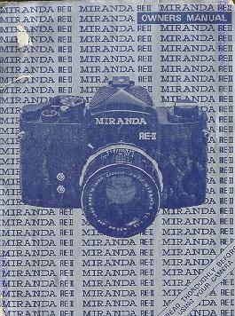 Miranda RE-II camera manual