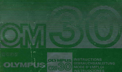 Olympus OM-30 camera instructions