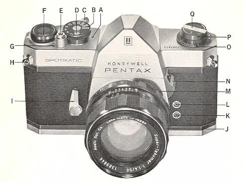 Pentax Spotmatic instruction manual, Honeywell Pentax SP user guide