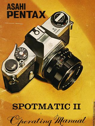 Pentax Spotmatic II camera instructions