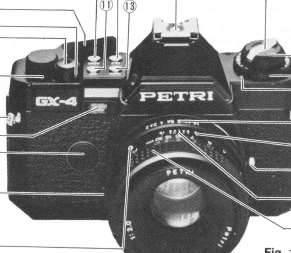 Petri GX-4 35mm camera manual, Bedienungsanleitung