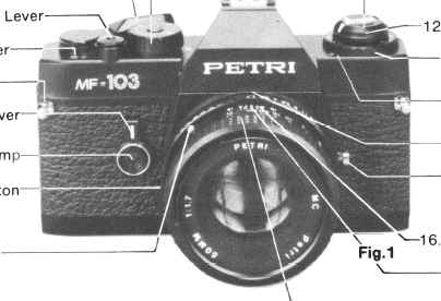 Petri MF-102 / Petri MF-103 camera instructions, Mode D'Emploi