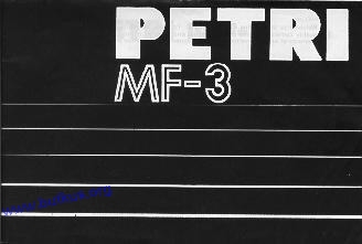 Petri MF-3 camera instructions