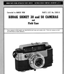 KODAK Parts and Service manual