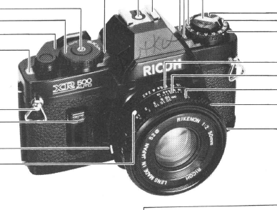 Ricoh XR 500 Auto camera manual, Manual de Instrucciones