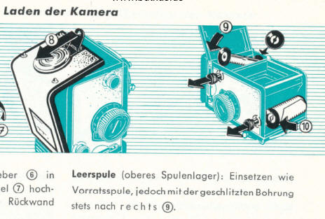 DIN A4 Anleitung Rolleiflex Rollei 6x6 Mittelformatkamera 6x9 Rollfilm SLR 