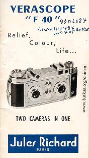 VERASCOPE F 40 camera