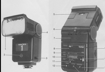 Vivitar 600 M/P/O flash unit, Bedienungsanleitung, Mode D'emploi