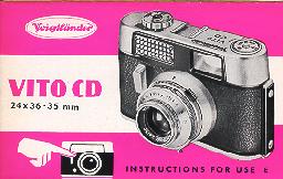 Voigtlander Vito CD camera manual, Bedienungsanleitung