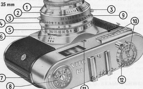 Voigtlander Vito BL camera manual, Bedienungsanleitung
