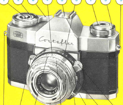 Zeiss Ikon Contaflex Rapid camera manual, Bedienungsanleitung
