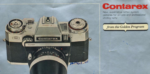 Zeiss Ikon contarex models booklet