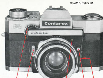 Zeiss Ikon Contarex Professional camera manual, Bedienungsanleitung