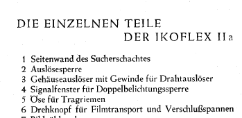 Zeiss Ikon Ikoflex IIa Gebrauchsanleitung