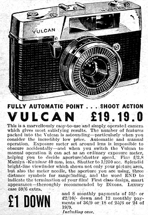 Mamiya Vulcan camera